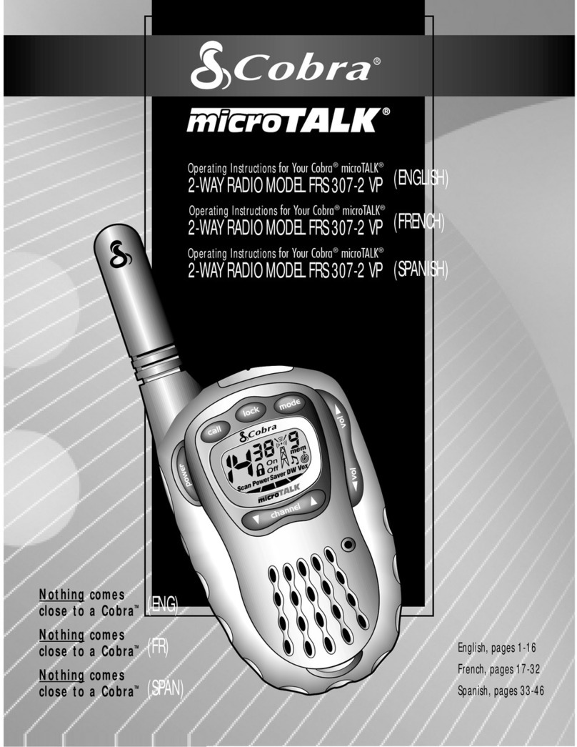 Cobra microTALK FRS 307-2 VP User manual Cobra microTALK FRS 307-2 VP User manual