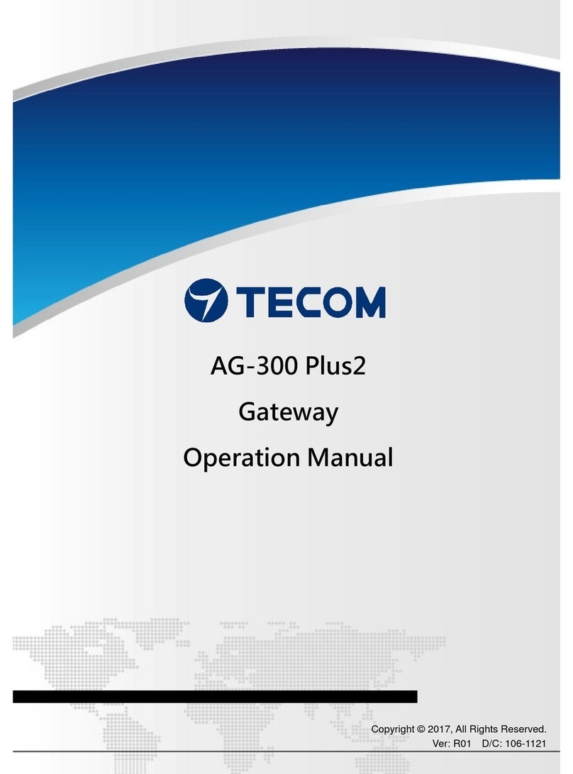 TECOM AG-300 Plus2 Operation manual TECOM AG-300 Plus2 Operation manual