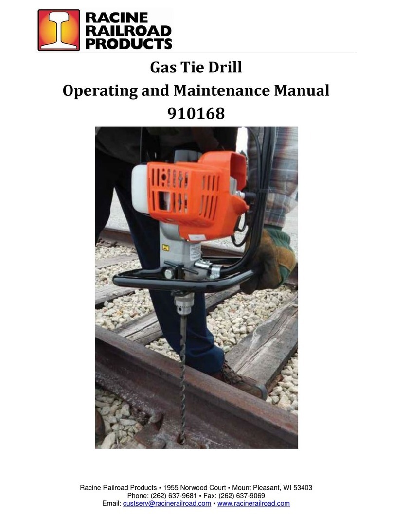 Racine Railroad Products 910168 Operating and maintenance manual Racine Railroad Products 910168 Operating and maintenance manual