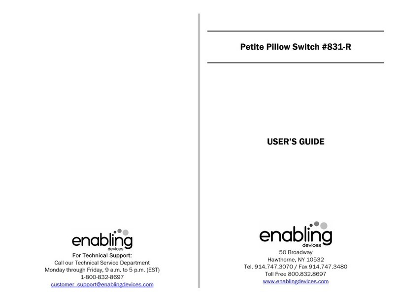 Enabling Devices Petite Pillow Switch 831-R User manual
