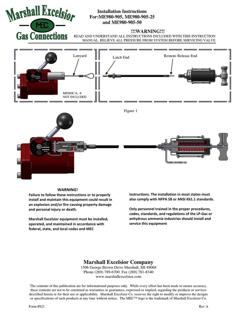 Marshall Excelsior ME980-905 installation instructions