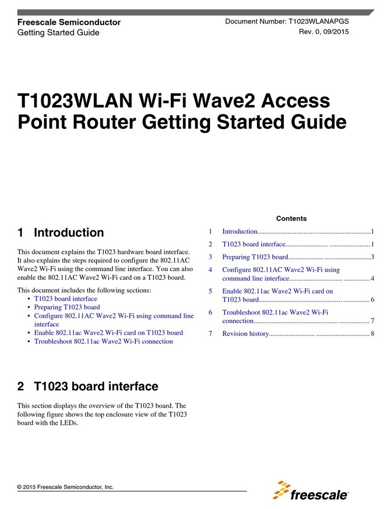 Freescale Semiconductor T1023WLAN Getting started guide Freescale Semiconductor T1023WLAN Getting started guide