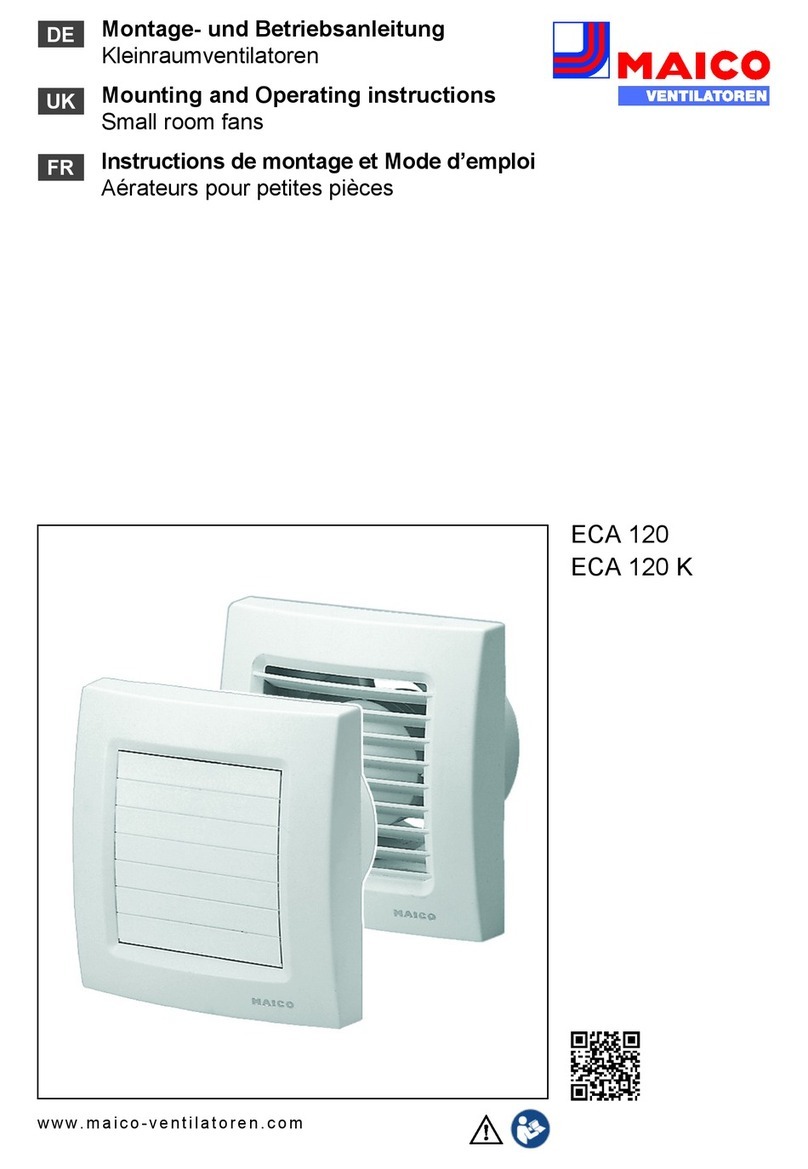 Maico ECA 120 Mounting and operating instructions