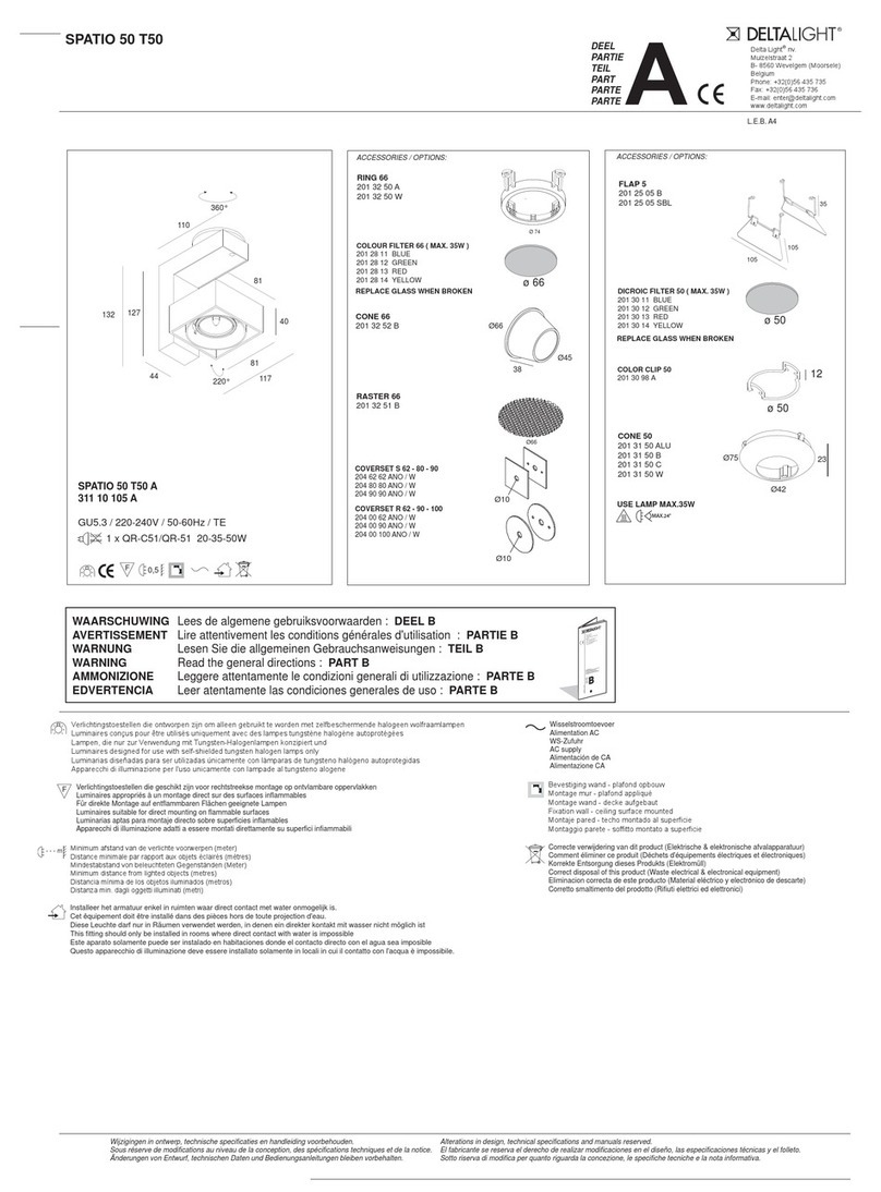 Delta Light SPATIO 50 T50 installation instructions Delta Light SPATIO 50 T50 installation instructions