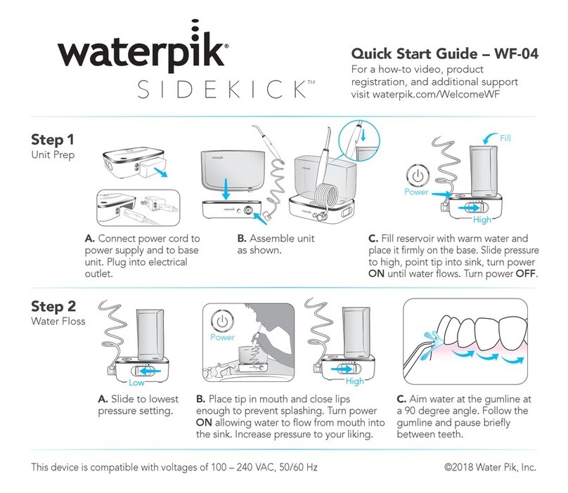 Waterpik Sidekick WF-04 quick start guide