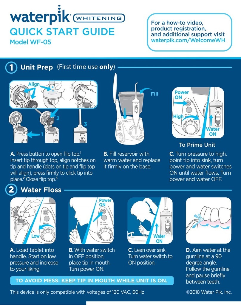 Waterpik WF-05 quick start guide