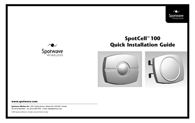 Spotwave Wireless SpotCell 100 Quick installation guide