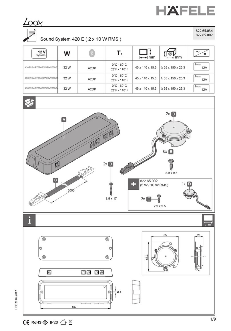 Hafele 420 E user manual