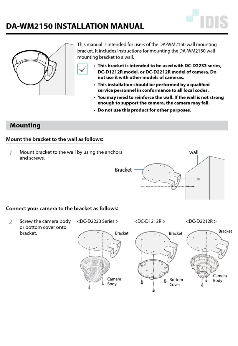 Idis DA-WM2150 User manual Idis DA-WM2150 User manual