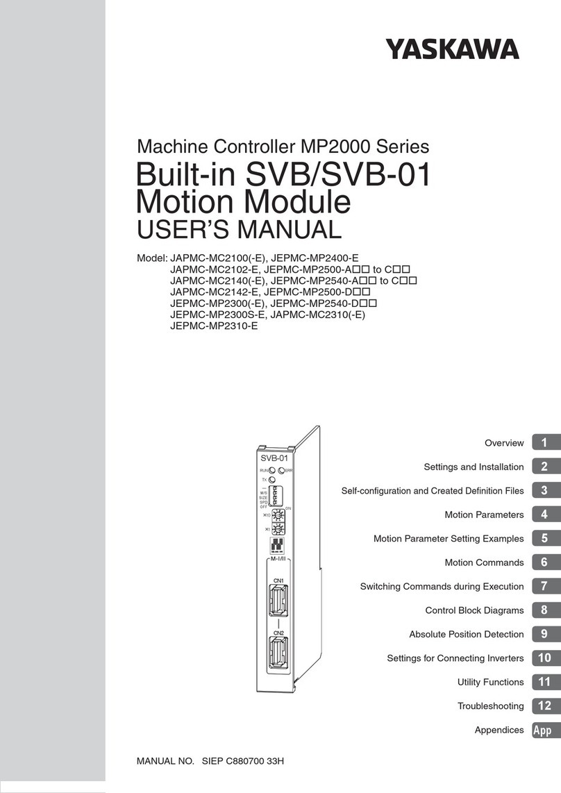 YASKAWA MP2000 Series User manual
