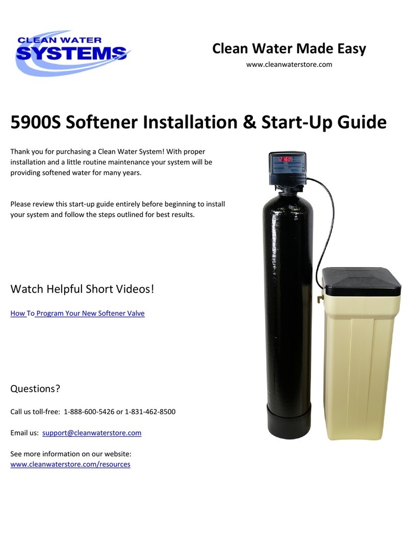 Clean Water Systems 5900S Installation manual