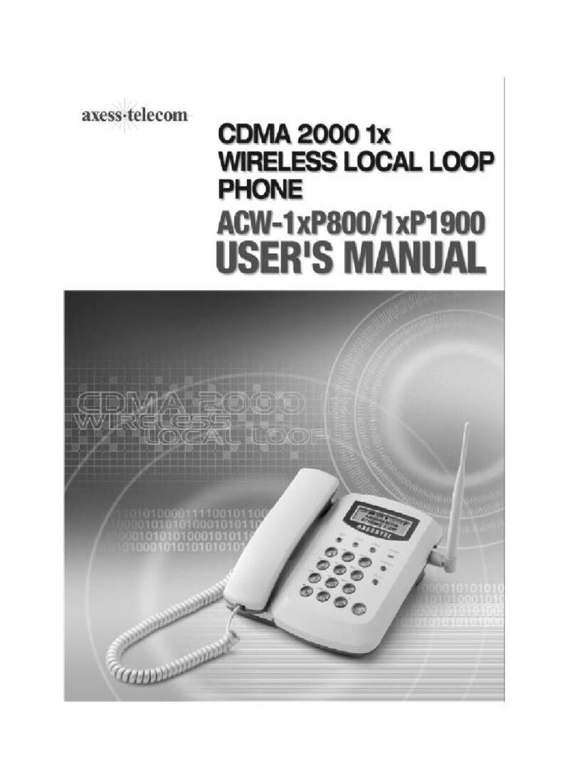Axess Telecom ACW-1xP800 user manual