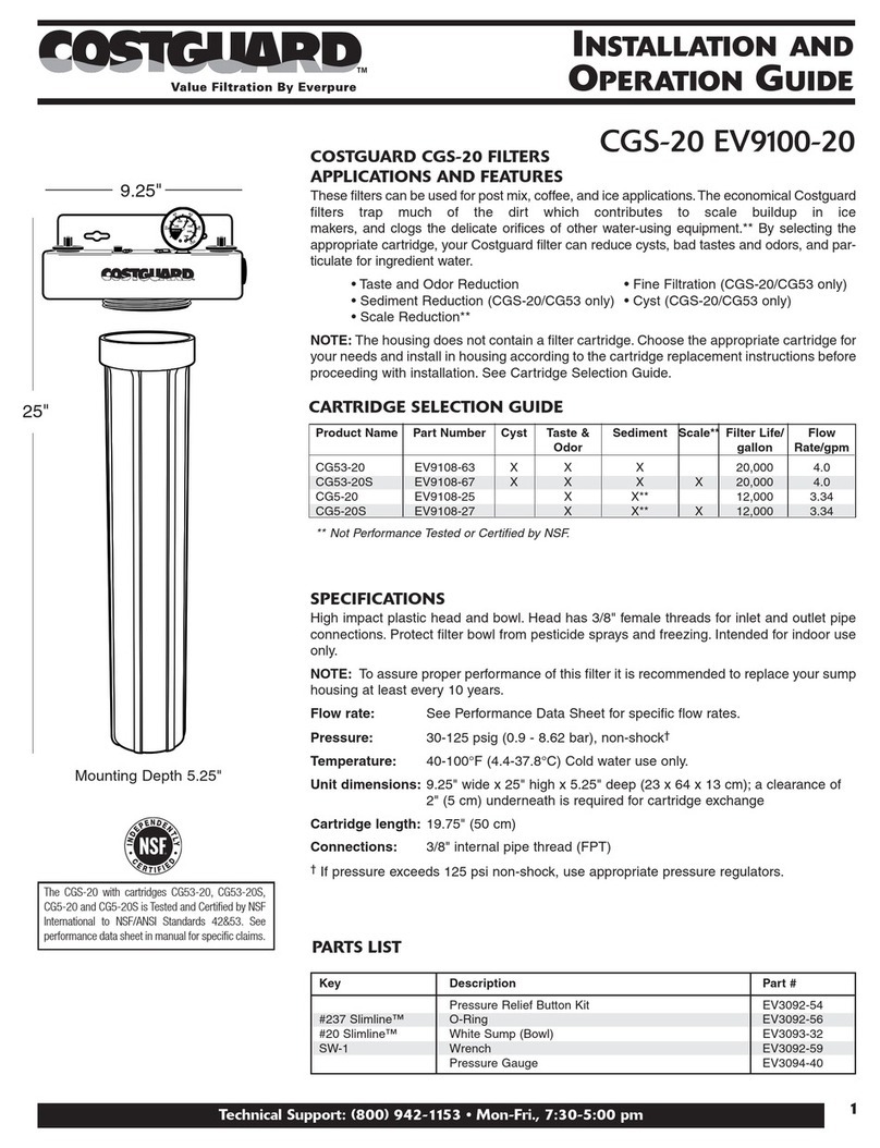 Costguard CGS-20 Installation and operation guide