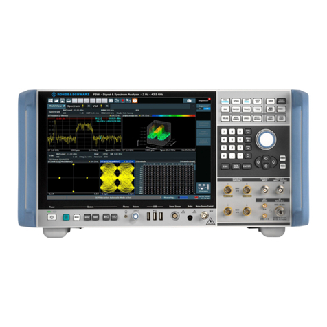 Rohde & Schwarz FSW Series User manual Rohde & Schwarz FSW Series User manual