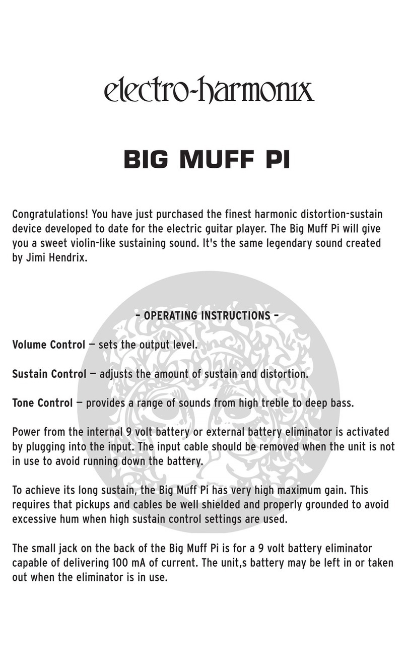 Electro-Harmonix BIG MUFF PI operating instructions