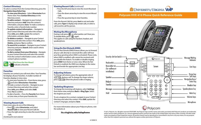 Polycom VVX410 User manual
