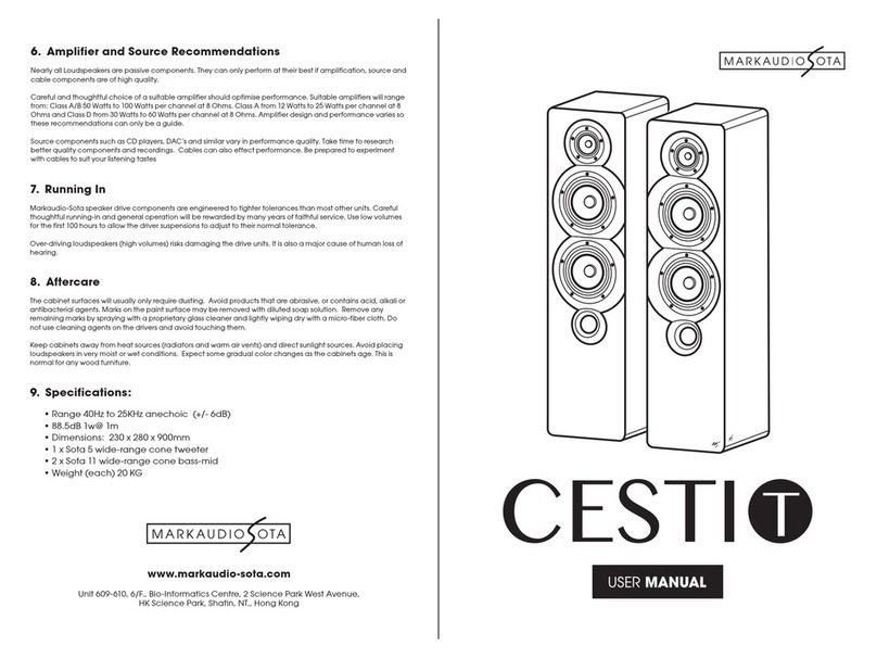 Mark Audio Cesti T user manual