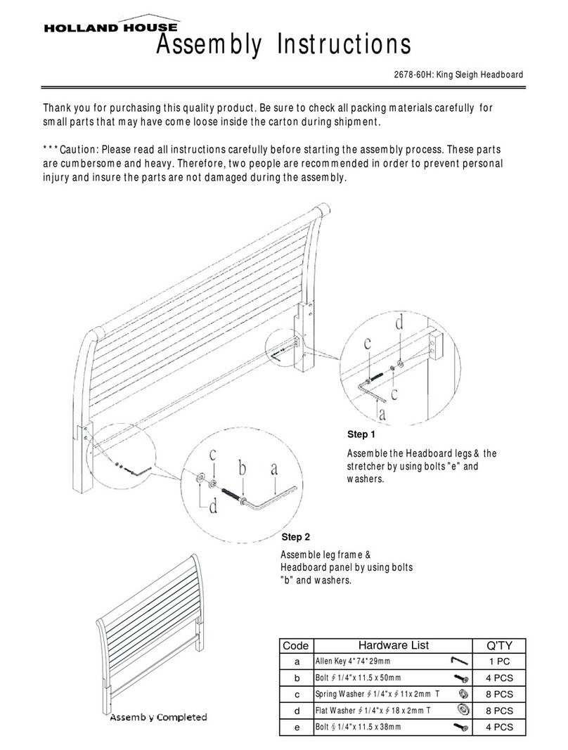 Holland House 2678-60H Assembly instructions Holland House 2678-60H Assembly instructions