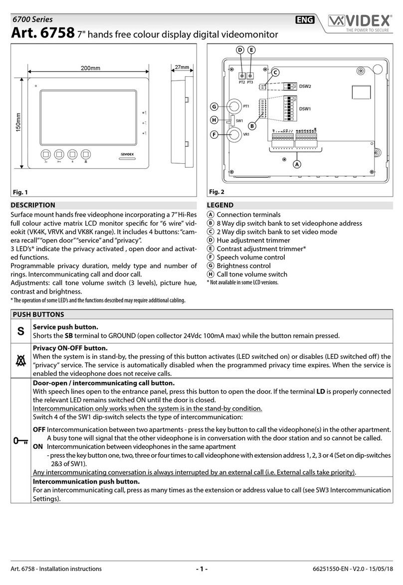 Videx 6700 Series User manual