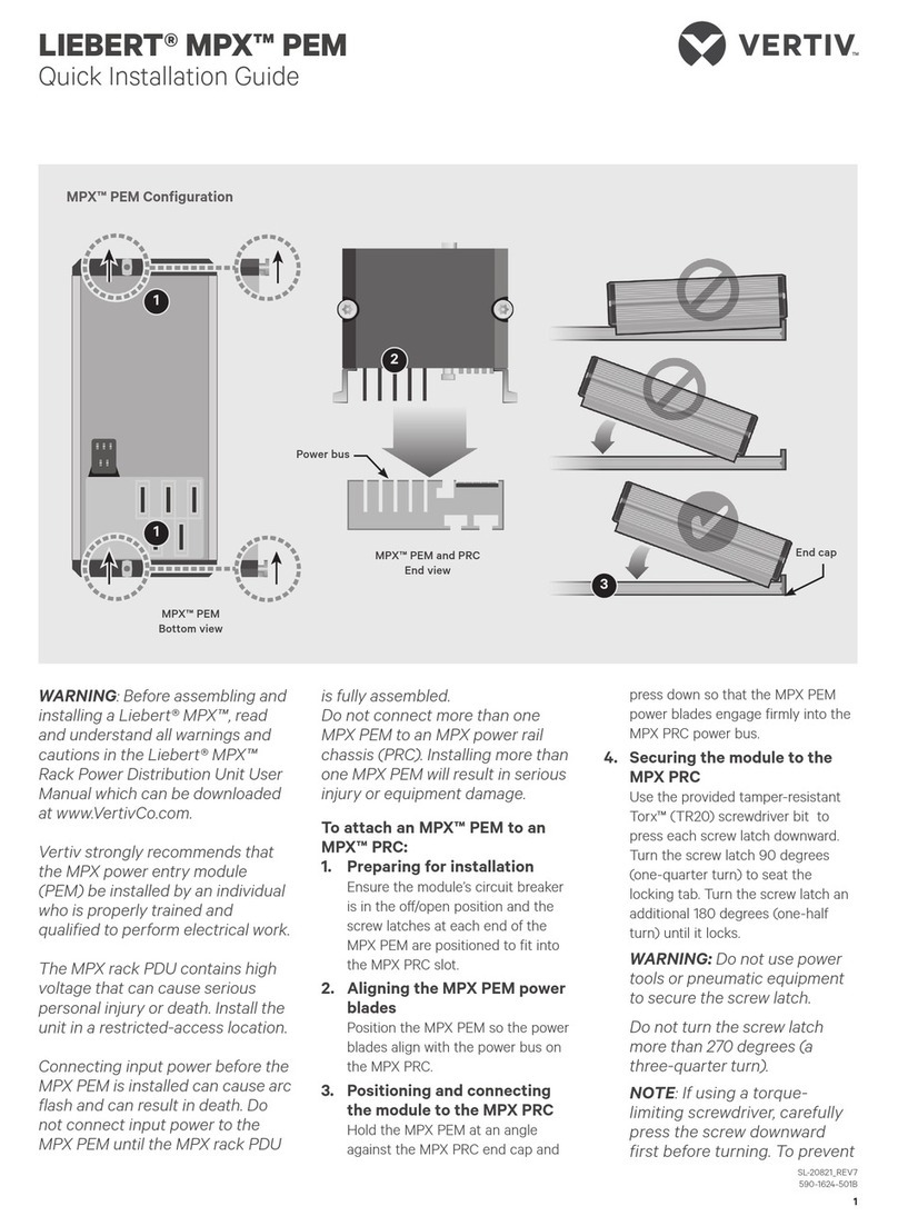 Vertiv LIEBERT MPX PEM Quick installation guide