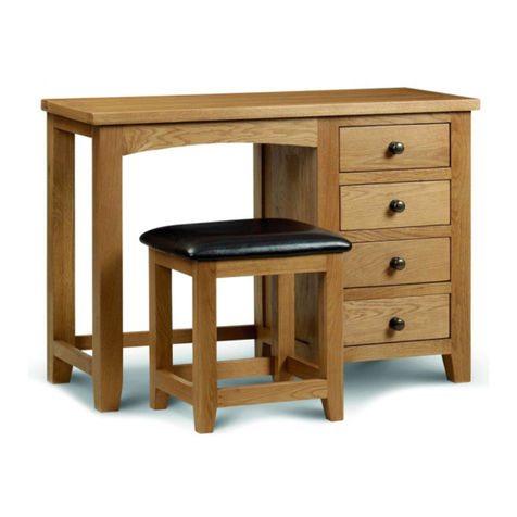 Julian Bowen Limited Pickwick Single Pedestal Dressing Table User manual Julian Bowen Limited Pickwick Single Pedestal Dressing Table User manual