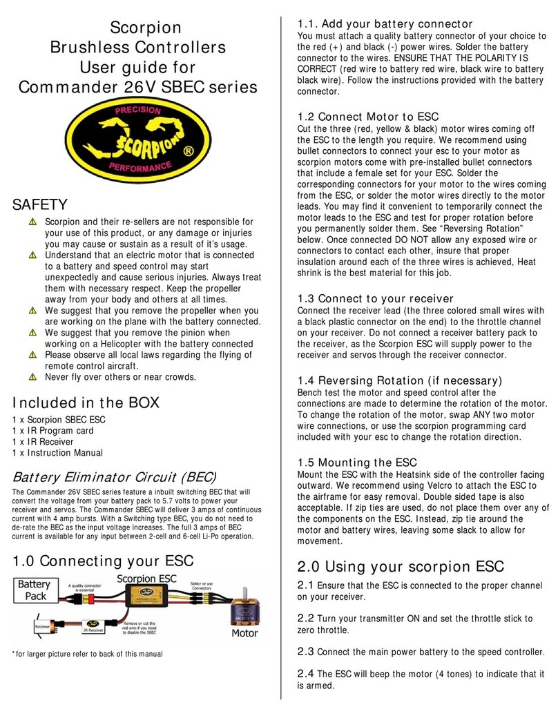 SCORPION Commander 26V SBEC series user guide