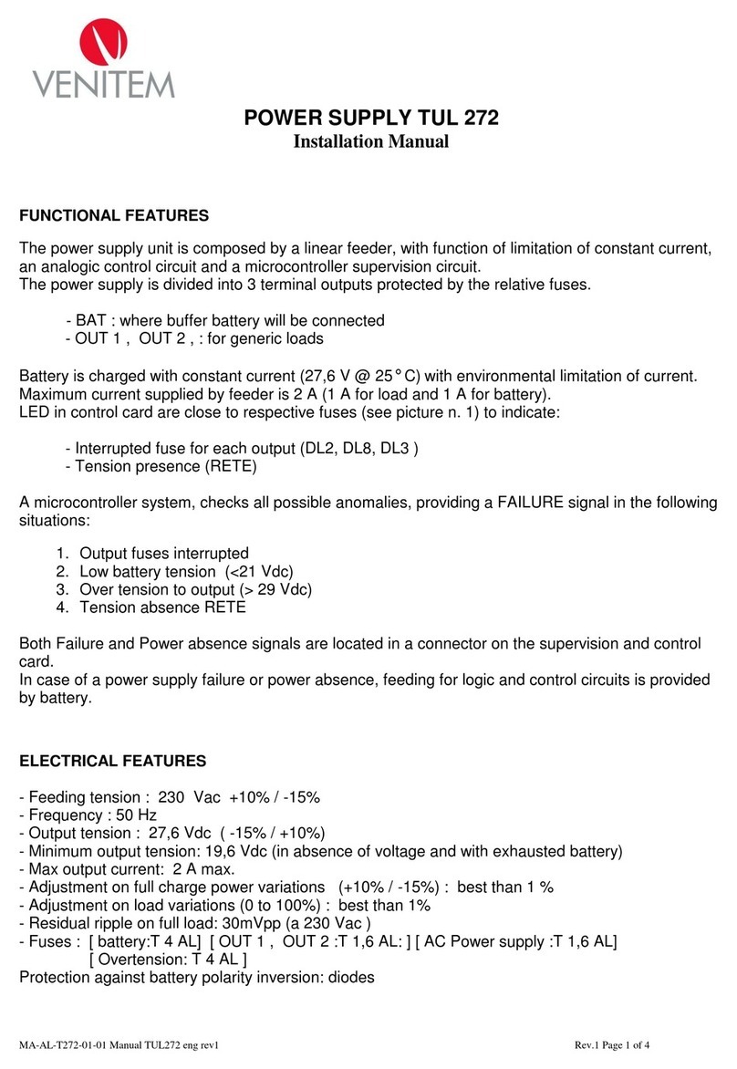Venitem TUL 272 User manual