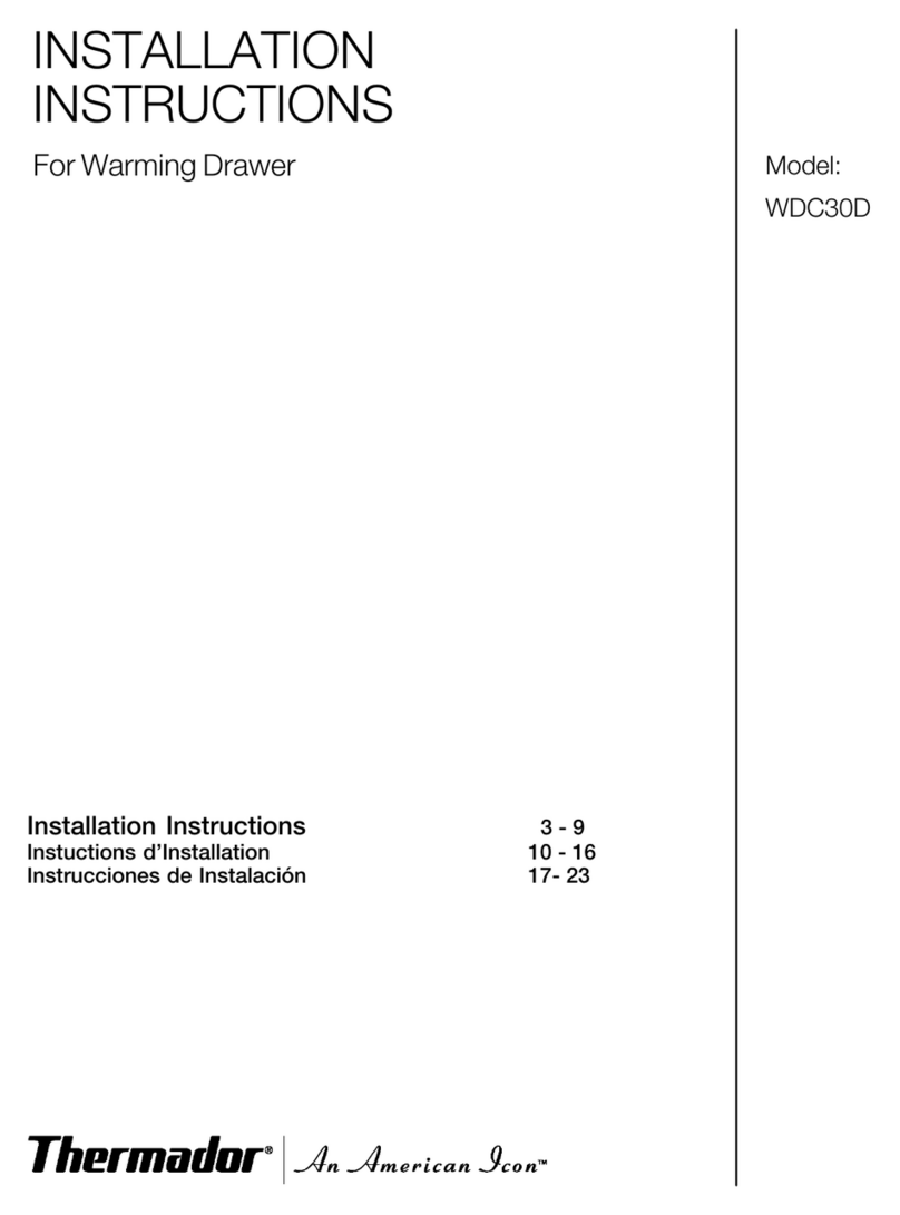 Thermador WDC30D installation instructions