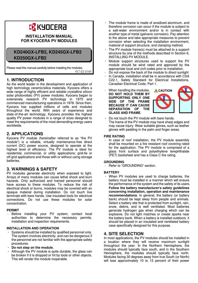 Kyocera KD240GX-LFB2 installation manual