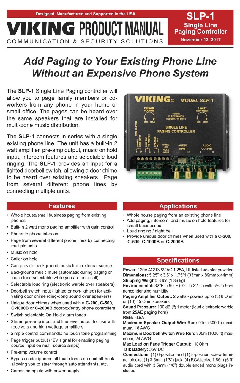 Viking Electronics SLP-1 Installation and application manual