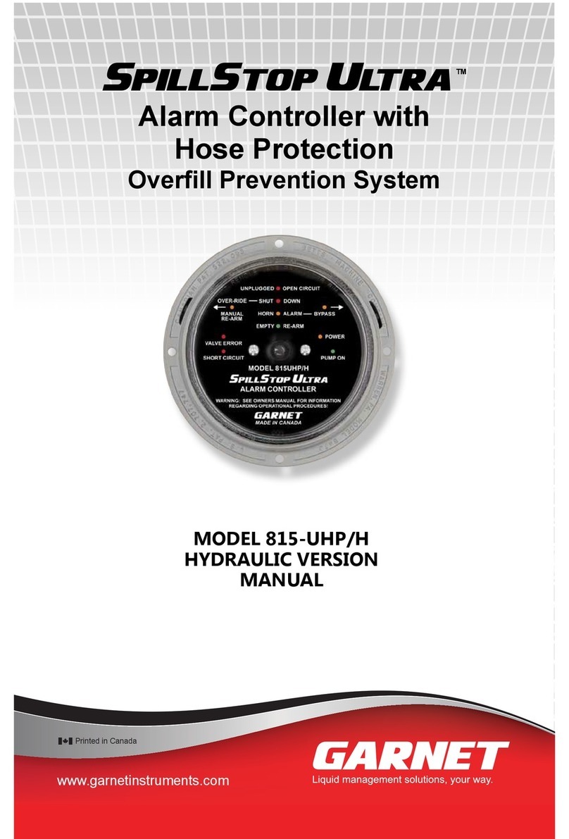 Garnet SPILLSTOP ULTRA 815-UHP/H user manual
