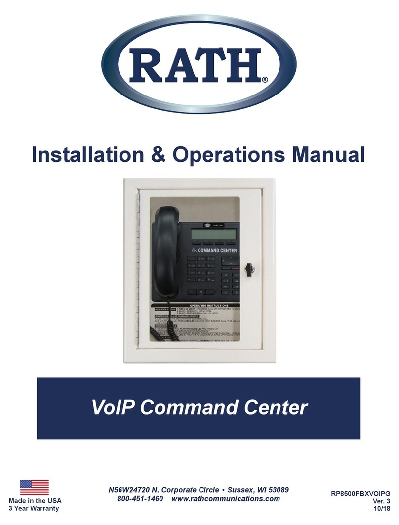 Rath Command Center Installation & operation manual