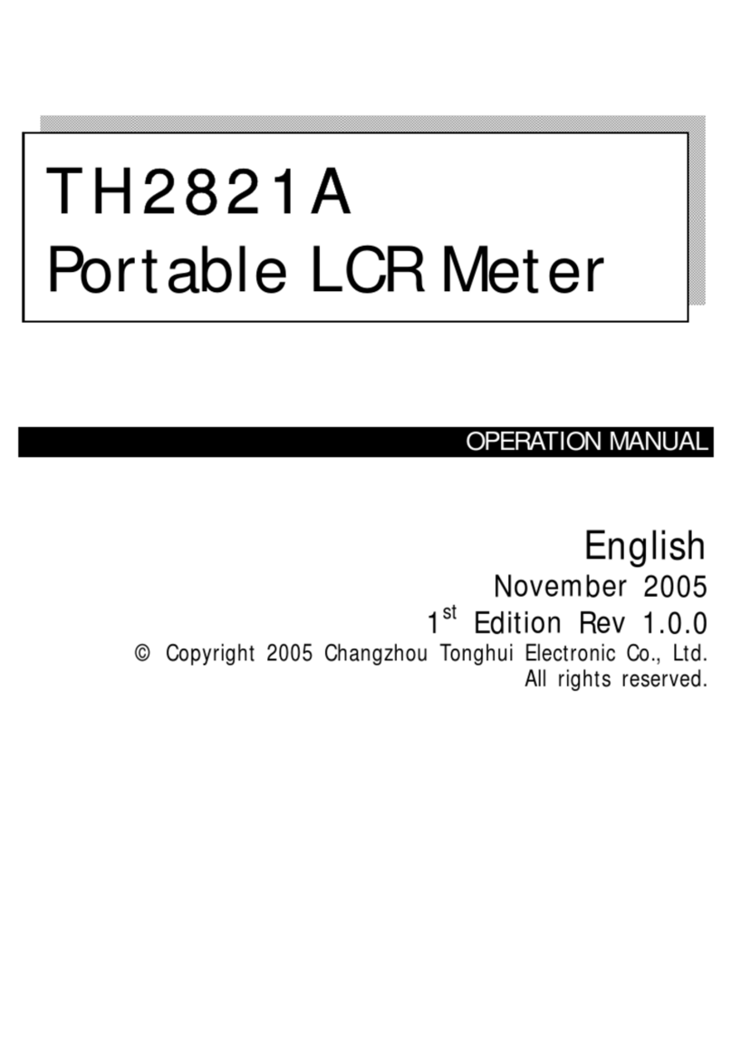 Tonghui TH2821A Operation manual Tonghui TH2821A Operation manual