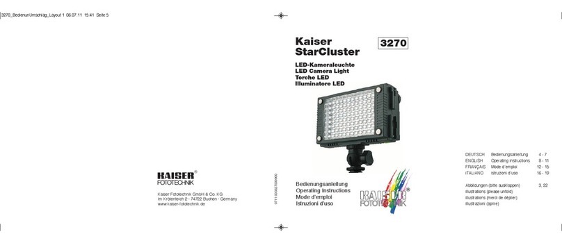Kaiser StarCluster 3270 operating instructions