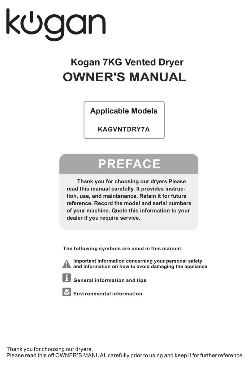 Kogan KAGVNTDRY7A owner's manual Kogan KAGVNTDRY7A owner's manual