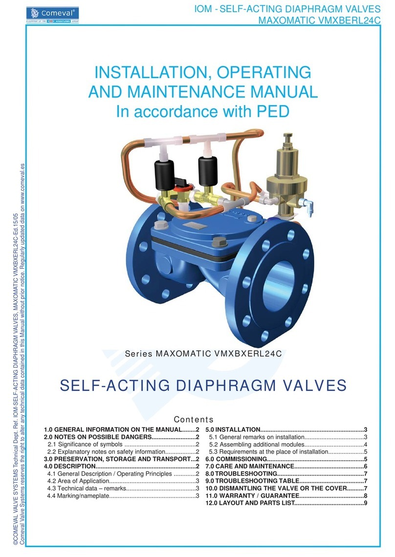 Comeval MAXOMATIC Series Installation, operating and maintenance manual