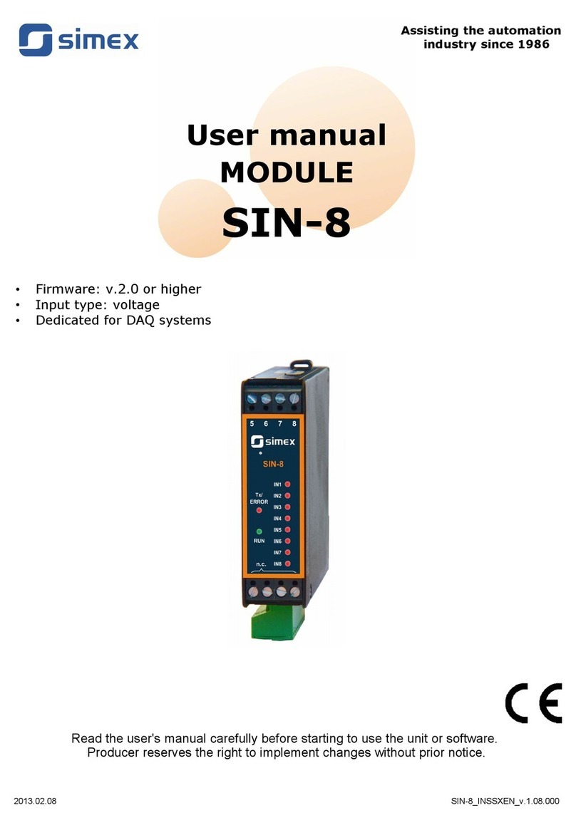Simex SIN-8 User manual