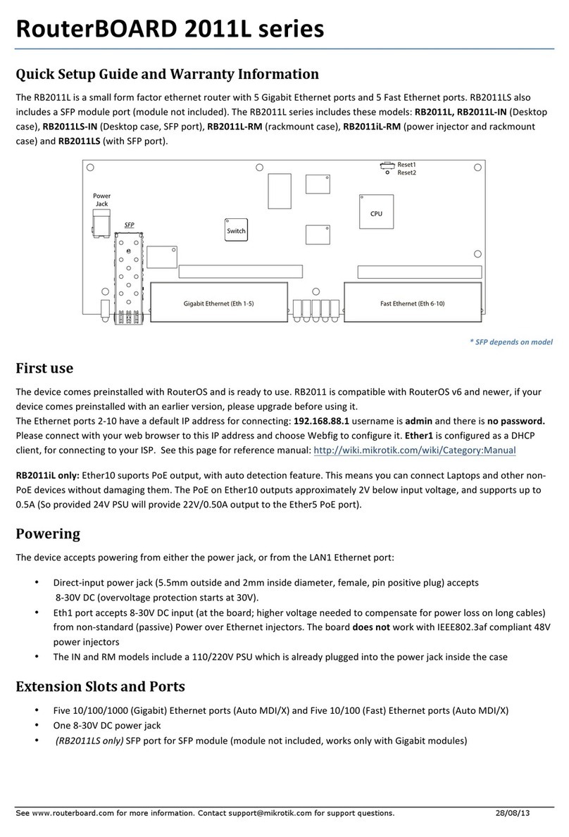 MikroTik RB2011iL-RM User manual