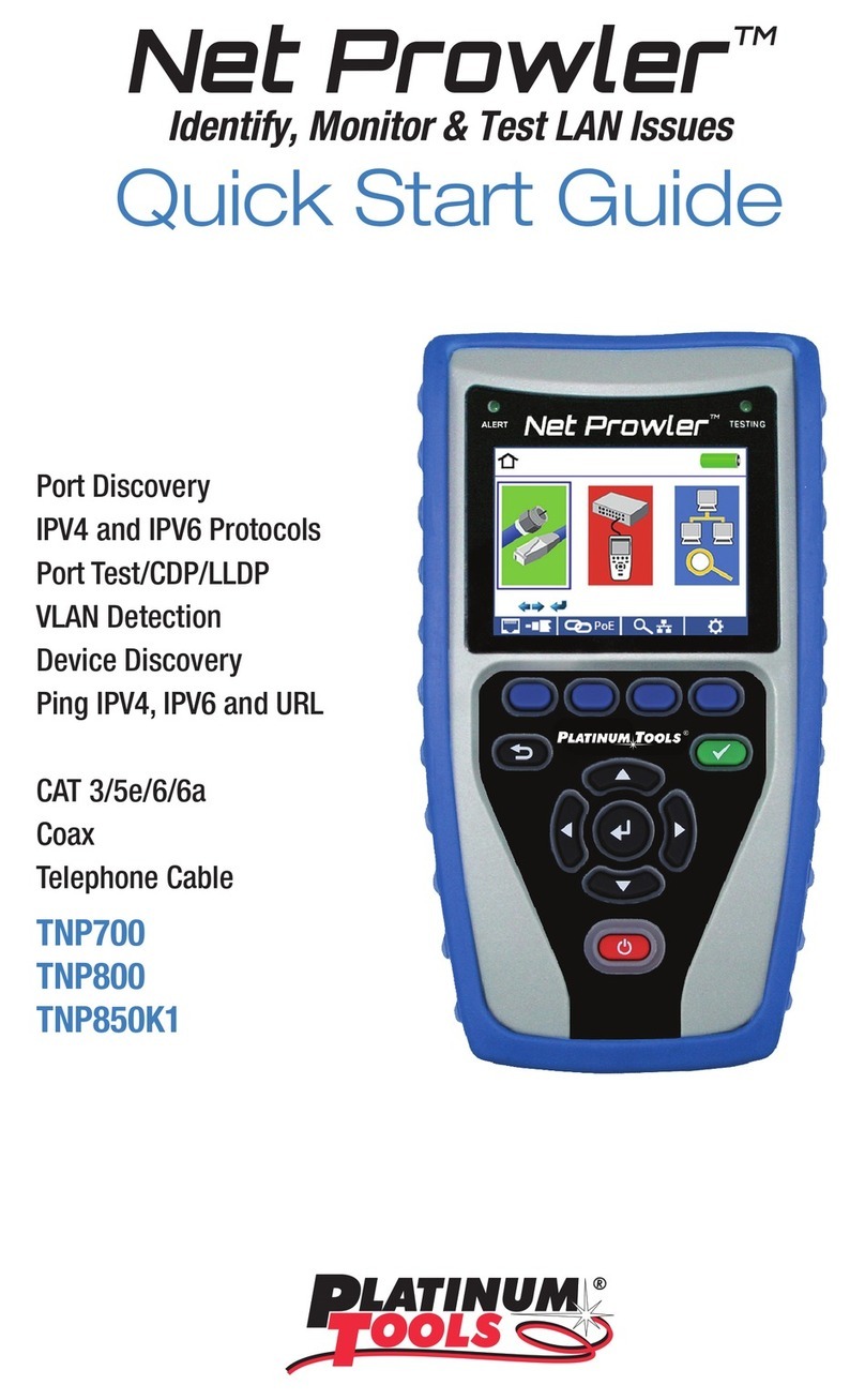 Platinum Tools Net Prowler TNP700 quick start guide