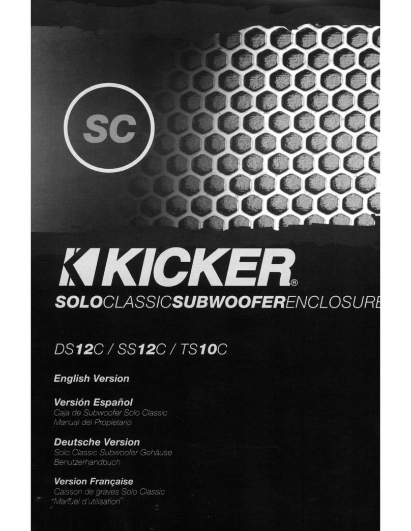 Kicker Solo Classic TS10C User manual