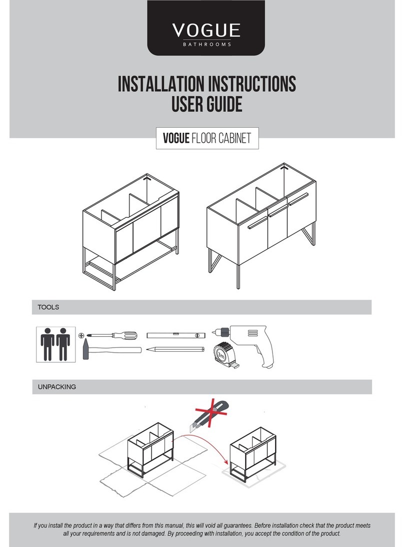Vogue Floor Cabinet Mounting instructions