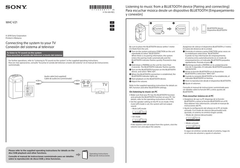 Sony MHC-V21 Instruction Manual