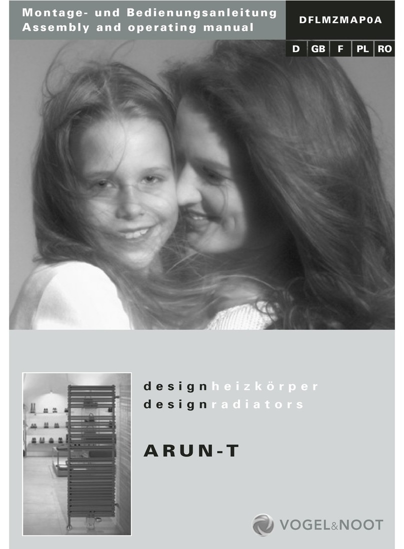 VOGEL&NOOT ARUN-T Assembly and operating manual VOGEL&NOOT ARUN-T Assembly and operating manual