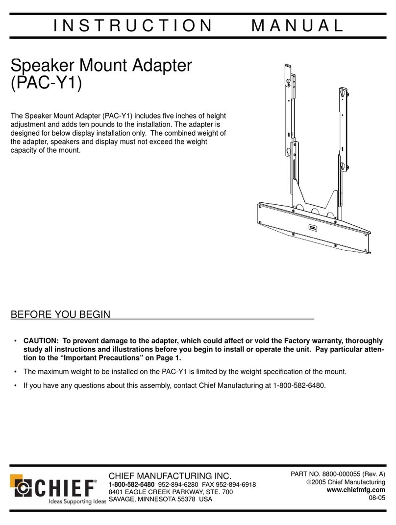 CHIEF PAC-Y1 instruction manual