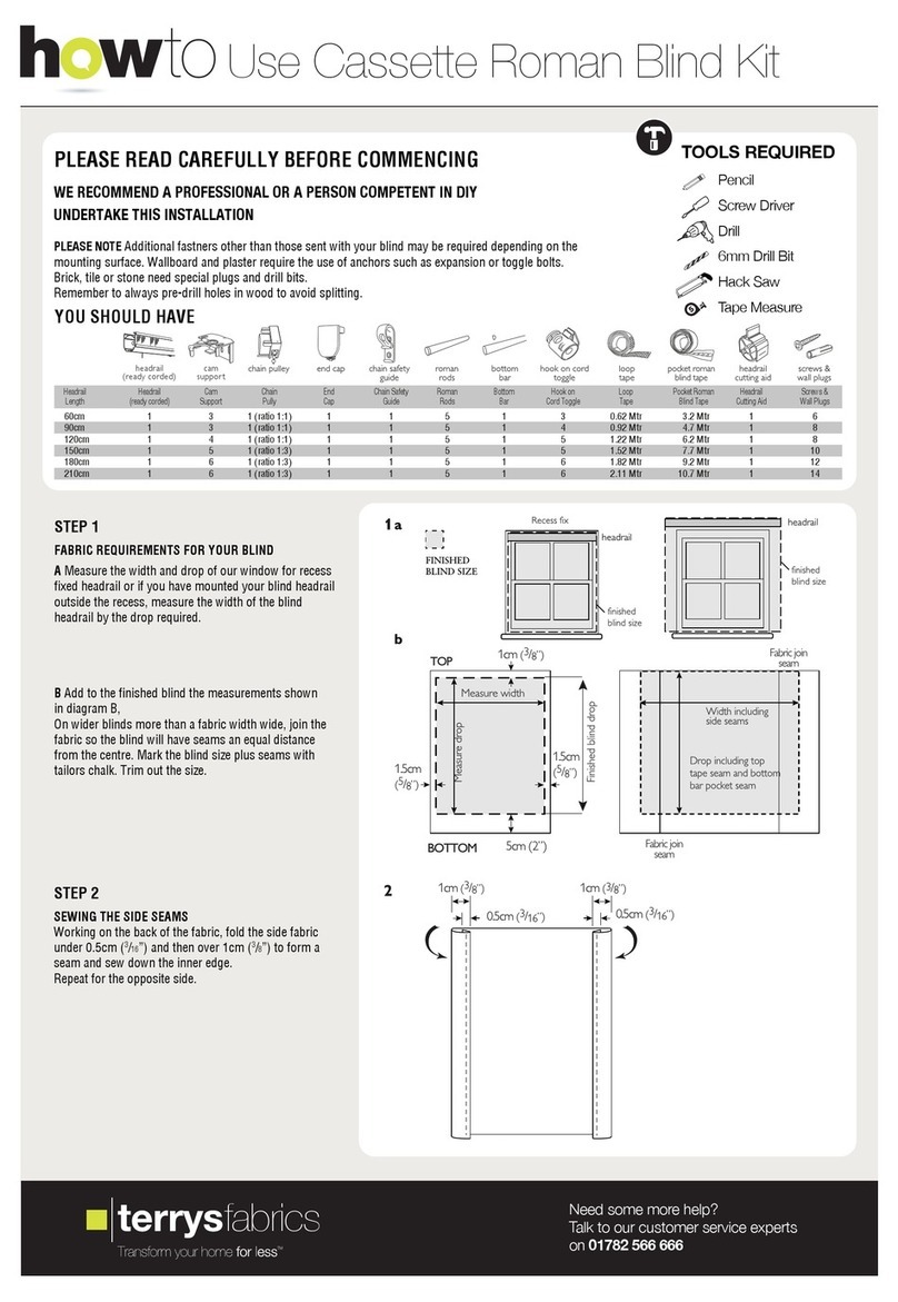 terrysfabrics Cassette Roman Blind Kit How to use