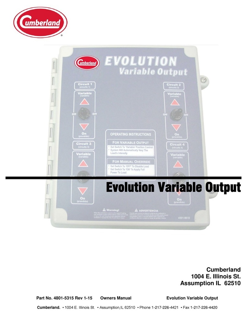 Cumberland Evolution Variable Output User manual