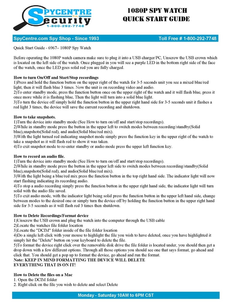 Spycentre Security 6967 quick start guide