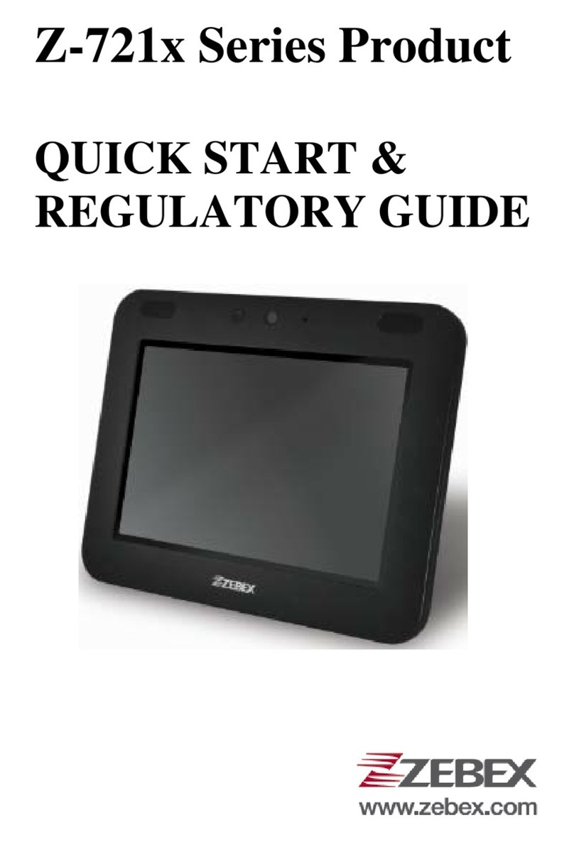 Zebex Z-721 Series Quick start & regulatory guide