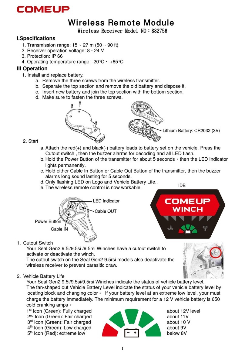 Comeup 882756 manual