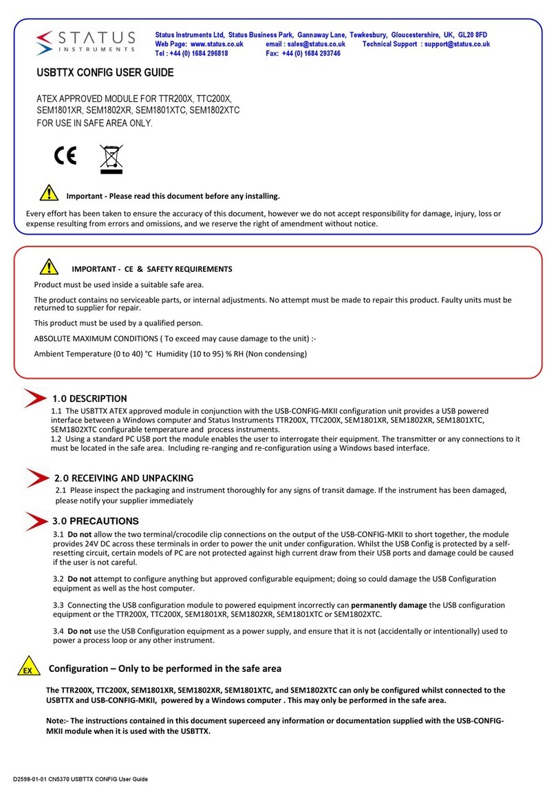 Status Instruments TTR200X user guide
